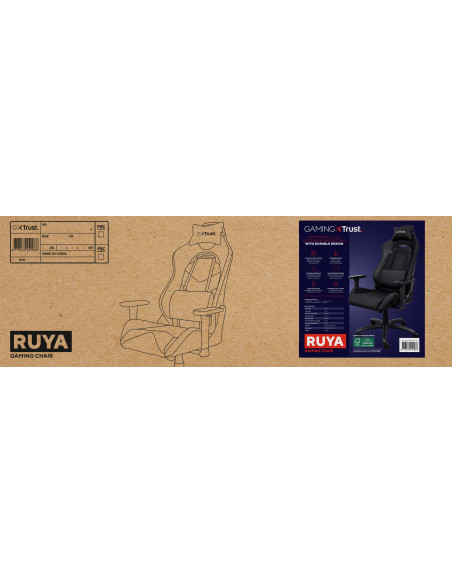 SCAUNE GAMING Trust GXT 714 RUYA ECO GAMING CHAIR BLACK "24908"