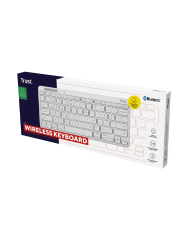 Tastatura Trust LYRA Compact Wireless and rechargeable Keyboard White US "25097"