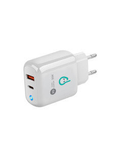 SPAR-DUOQ-02,Alimentator retea SPACER Quick Charge 35W, USB Type-C PD (max 35W) + USB Quick Charge, "SPAR-DUOQ-02"