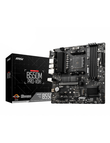 PLACA de BAZA MSI "B550M PRO-VDH", skt AM4, mATX, AMD B550, 4 x DDR4, max. 128 GB, 4 x SATA, 2 x M.2, 7.1, "B550M_PRO-VDH"