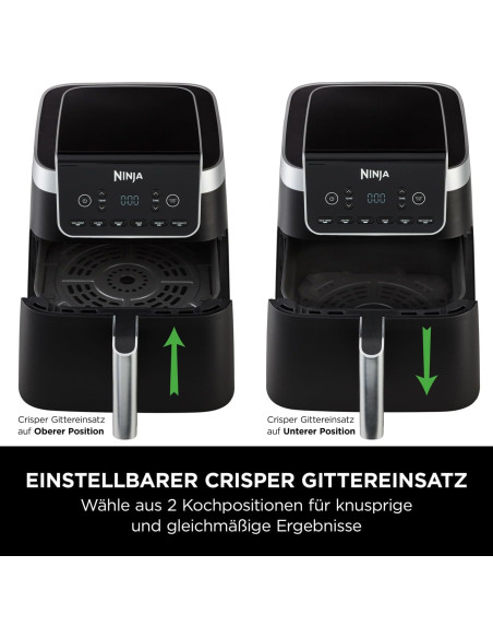 AF180EU,Air fryer Ninja Pro hot AF180EU, 6.2 l, Gri/Negru