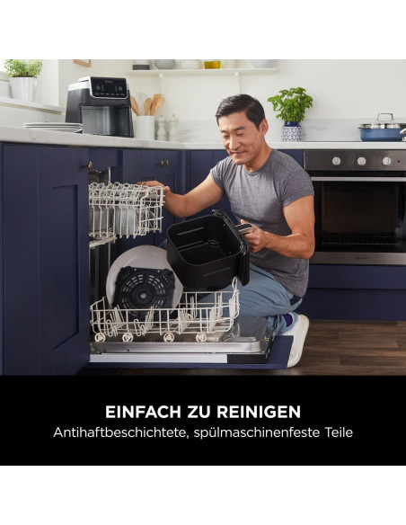 AF180EU,Air fryer Ninja Pro hot AF180EU, 6.2 l, Gri/Negru