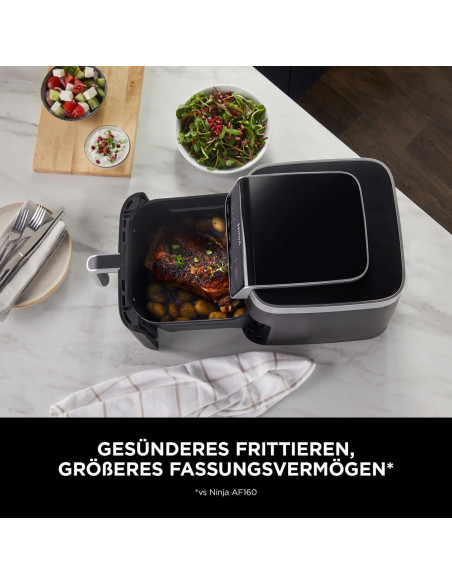 AF180EU,Air fryer Ninja Pro hot AF180EU, 6.2 l, Gri/Negru