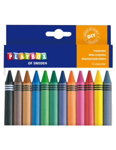 PB2470504,Set 12 creioane colorate cerate groase cu diametrul de 11 mm
