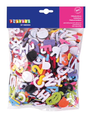 PB2471665,Set 500 de litere colorate adezive din fetru, creatie, gradinita si scoala