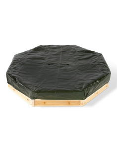 PLUM100201A108,Cutie hexagonala din lemn pentru nisip Treasure Beach 104x104 cm, cu prelata 2