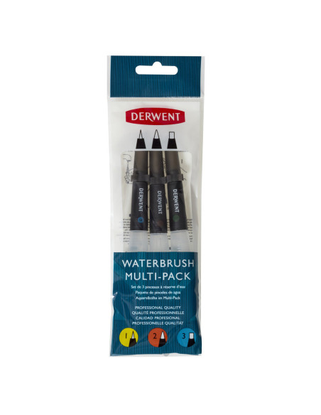 DW2301975,Set 3 bucati pensule cu rezervor (2 x varf rotund, 1 x varf tesit) professional derwent DW2301975,Set 3 bucati pensule cu rezervor (2 x varf rotund, 1 x varf tesit) professional derwent