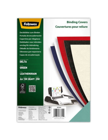 FE5381901,Coperti carton a4 verde 100/top fellowes