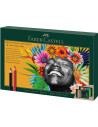 FC210054,Set cadou 40 creioane colorate polychromos + 8 creioane grafit matt + accesorii faber-castell