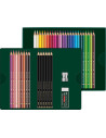 FC210053,Set cadou 32 creioane colorate polychromos + 6 creioane grafit matt + accesorii faber-castell