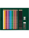 FC210052,Set cadou 17 creioane colorate polychromos + 4 creioane grafit matt + accesorii faber-castell