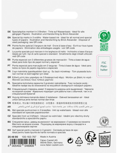 FC254690,Textmarker set 4 graffiti cutie carton faber-castell