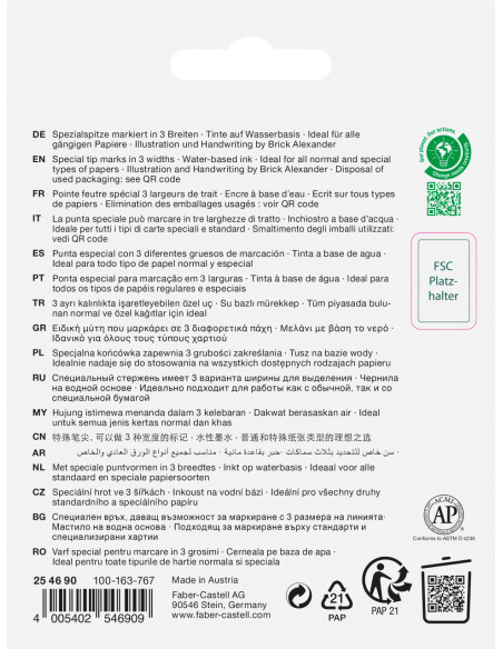 FC254690,Textmarker set 4 graffiti cutie carton faber-castell