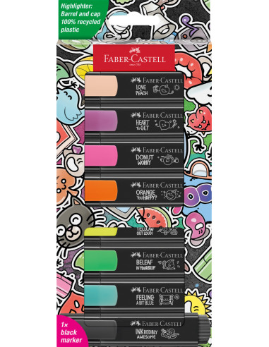 FC254692,Textmarker set 8 graffiti cutie carton faber-castell