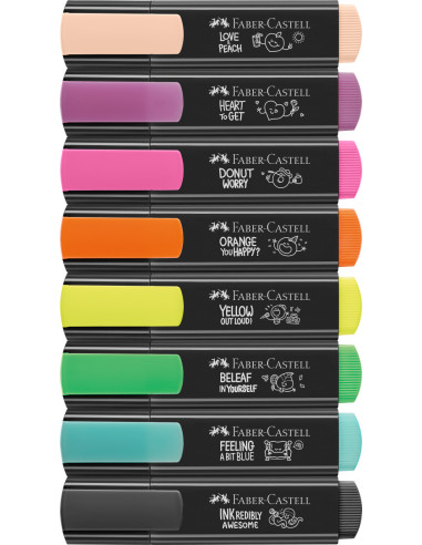 FC254692,Textmarker set 8 graffiti cutie carton faber-castell