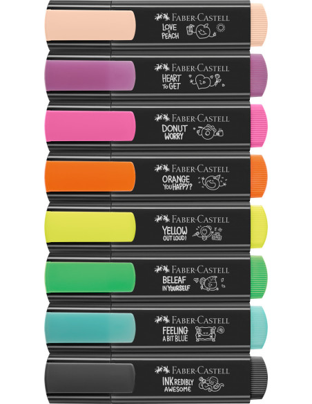 FC254692,Textmarker set 8 graffiti cutie carton faber-castell