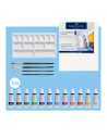 FC379280,Set acrilic creativ 18 piese (12 cul acrilice*9ml + canva+ paleta+ 4 pensule) faber-castell