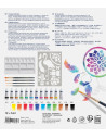 FC169618,Set creativ tempera 18 piese (tempera acuarele 12 cul.*5ml + 4 pensule+ sablon plastic) faber-castell