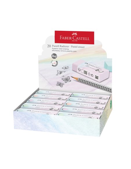 Radiera creion dust free Faber-Castell FC187392, 20 Pastel