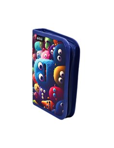 Penar neechipat cu 1 fermoar Herlitz 9494770, Motiv blue monster