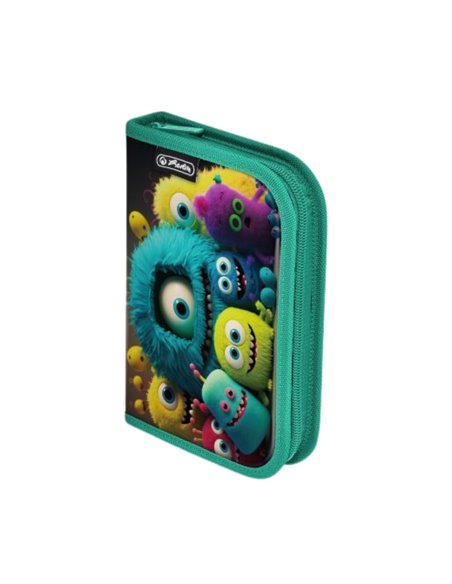 Penar echipat Herlitz 9494960, 34 piese, Motiv pink monster