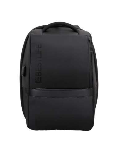 BL-BB-3401BK-3,Rucsac BESTLIFE Neoton, 46x29x17cm, compartiment tableta si laptop 16 inch, negru