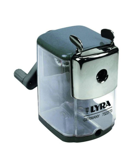 LR-007322770,Ascutitoare mecanica, metalica, LYRA - negru/transparent