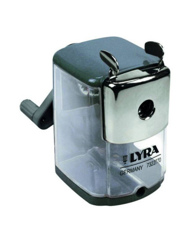 LR-007322770,Ascutitoare mecanica, metalica, LYRA - negru/transparent