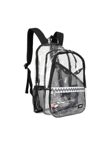 ZP-376936,Rucsac ZIPIT Razor cu 2 compartimente + 1 compartiment cu incuietoare - Transparent