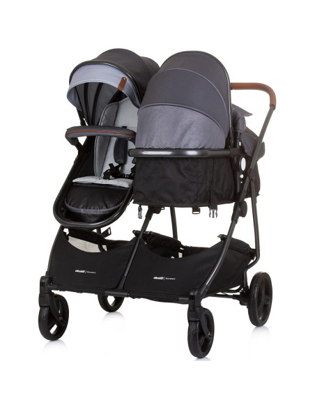 KBDS02402SG,Carucior gemeni Chipolino Duo Smart 2 in 1 silver grey