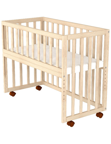 PCSHENA,Patut copii din lemn co-sleeper Hubners Eva 94x46 cm natur
