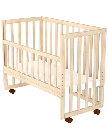 PCSHENA,Patut copii din lemn co-sleeper Hubners Eva 94x46 cm natur
