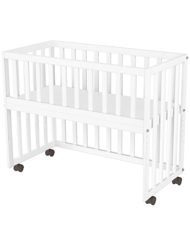 PCSHMAL,Patut copii din lemn co-sleeper Hubners Matei 94x46 cm alb