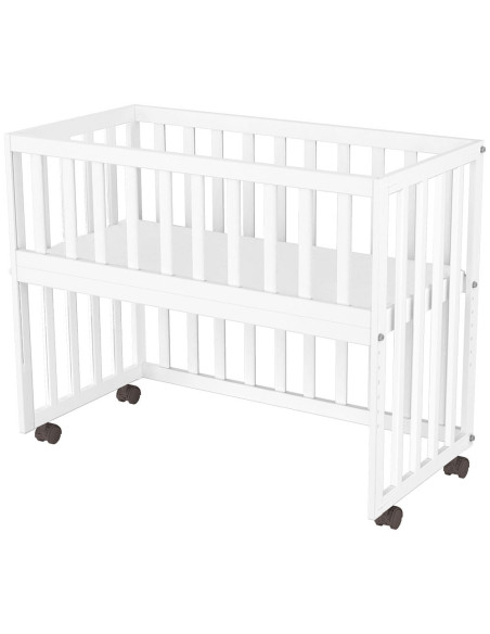 PCSHMAL,Patut copii din lemn co-sleeper Hubners Matei 94x46 cm alb