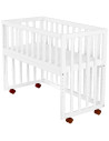 PCSHMAL,Patut copii din lemn co-sleeper Hubners Matei 94x46 cm alb