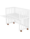PCSHMAL,Patut copii din lemn co-sleeper Hubners Matei 94x46 cm alb