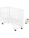 PCSHMAL,Patut copii din lemn co-sleeper Hubners Matei 94x46 cm alb