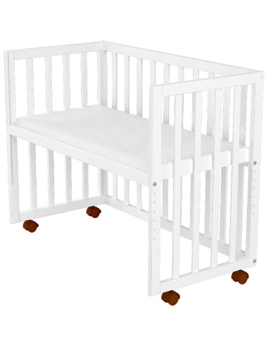 PCSHMAL,Patut copii din lemn co-sleeper Hubners Matei 94x46 cm alb