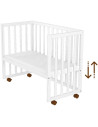PCSHMAL,Patut copii din lemn co-sleeper Hubners Matei 94x46 cm alb