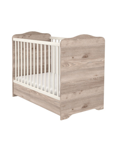 PHSSCN,Patut copii din lemn cu sertar Hubners Sofia 120x60 cm crem nisip