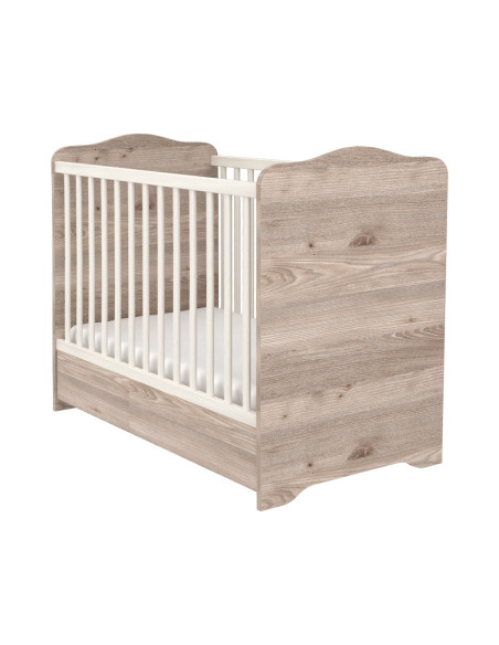 PHSSCN,Patut copii din lemn cu sertar Hubners Sofia 120x60 cm crem nisip