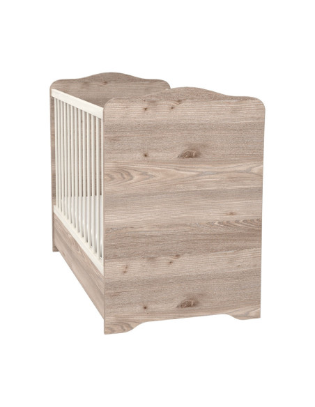 PHSSCN,Patut copii din lemn cu sertar Hubners Sofia 120x60 cm crem nisip