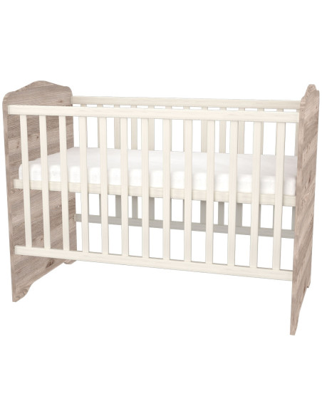 PHSSCN,Patut copii din lemn cu sertar Hubners Sofia 120x60 cm crem nisip