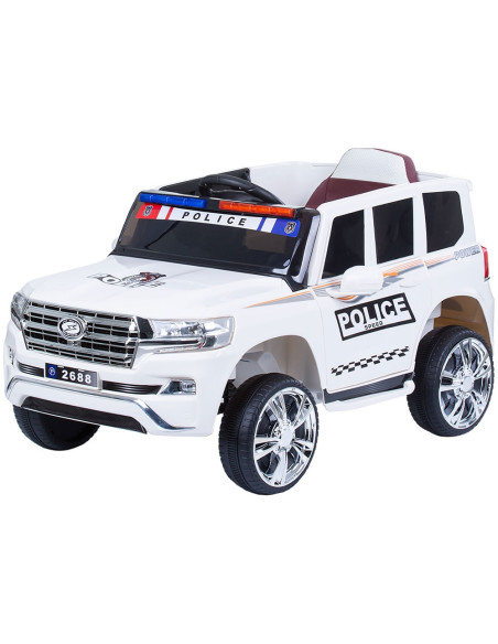 ELJPPL0231W,Masinuta electrica Chipolino SUV Police Patrol cu scaun din piele white