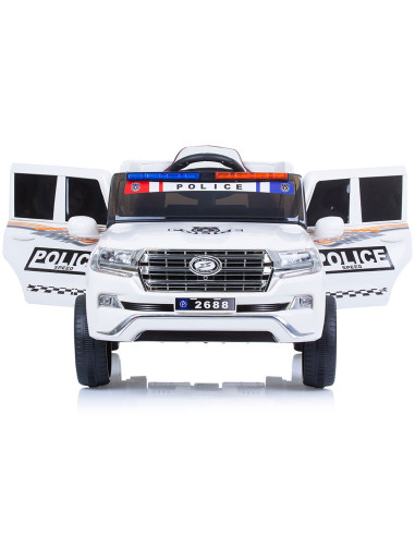 ELJPPL0231W,Masinuta electrica Chipolino SUV Police Patrol cu scaun din piele white