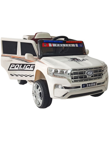 ELJPPL0231W,Masinuta electrica Chipolino SUV Police Patrol cu scaun din piele white