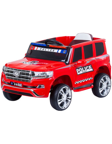 ELJPPL0233R,Masinuta electrica Chipolino SUV Police Patrol cu scaun din piele red