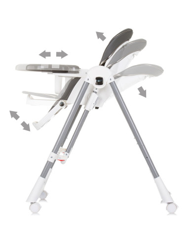 STHMS02401AS,Scaun de masa Chipolino Milk Shake 2 in 1 ash grey