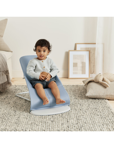 BS-006223A,BabyBjorn - Balansoar Bliss Blue cu aspect delicat de petala, tesatura matlasata