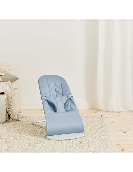 BS-006223A,BabyBjorn - Balansoar Bliss Blue cu aspect delicat de petala, tesatura matlasata